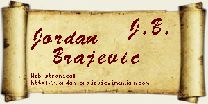 Jordan Brajević vizit kartica